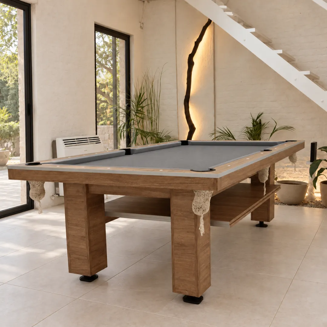Mesa de pool Olmo Finlandés paño gris