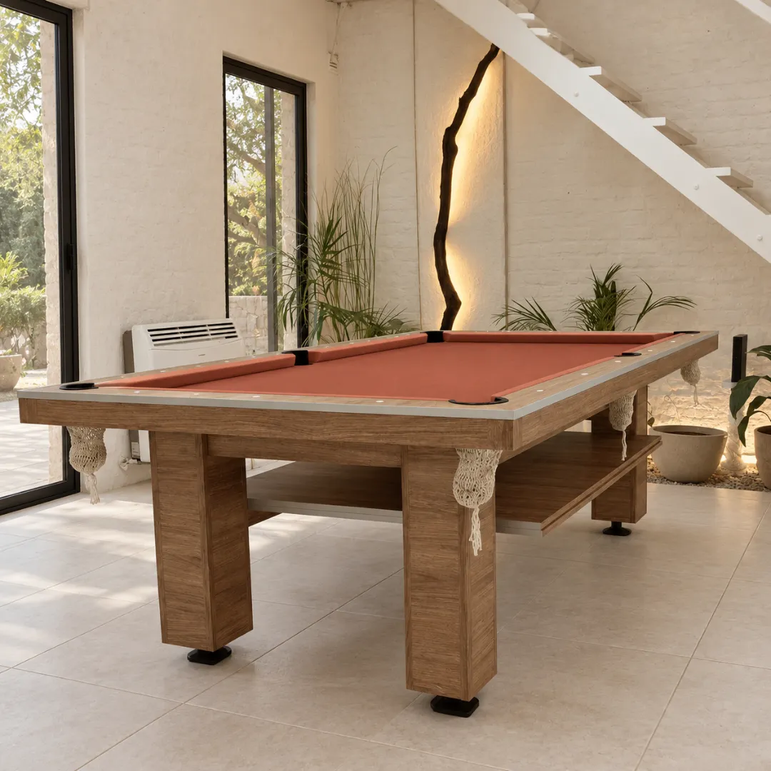 Mesa de pool Olmo Finlandés paño terracota