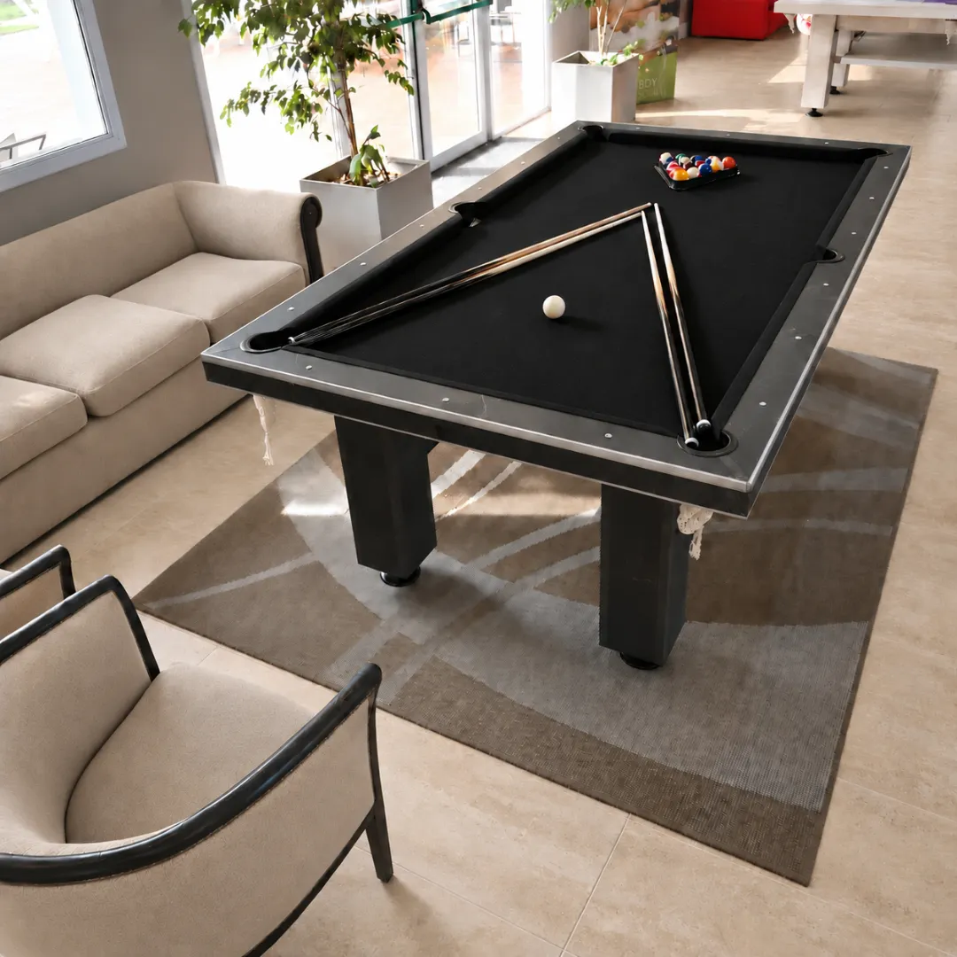 Mesa de pool Marmolado paño negro