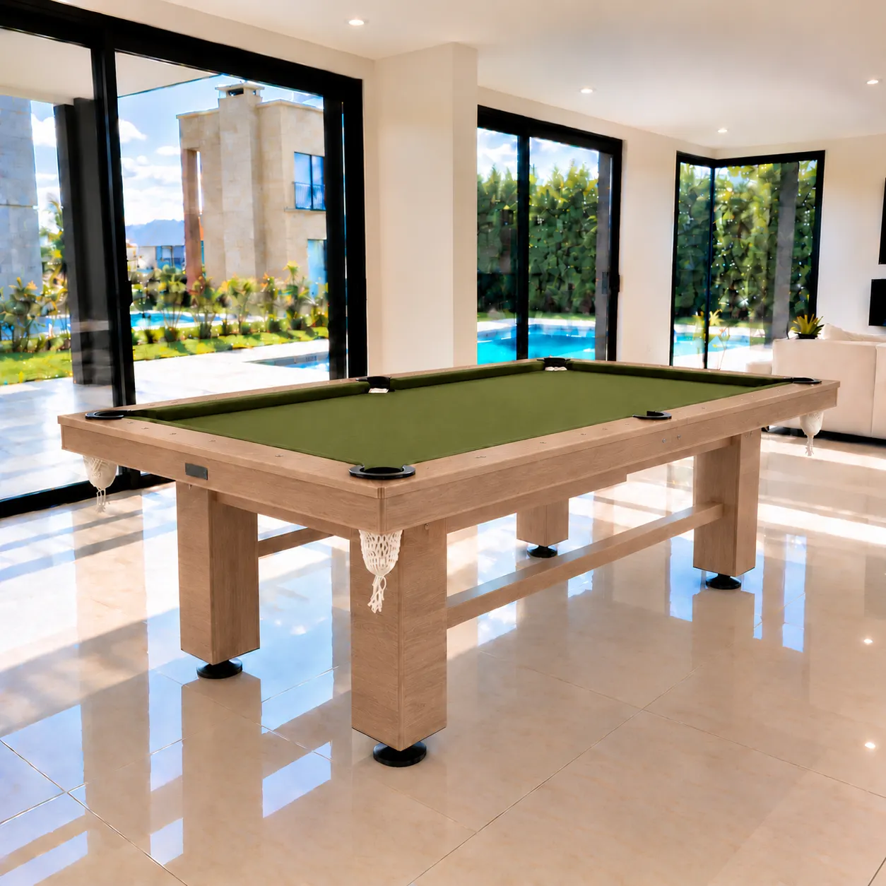 Mesa de pool Olmo Finlandés paño oliva
